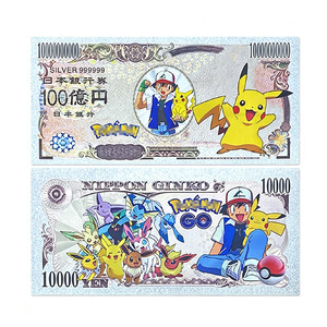 2026 Hot Sales US Pocket Monster 10 Ontwerpen 24K Verzilverde Bankbiljetten voor Collectie - Product Image 6