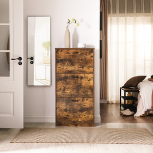 <span class=keywords><strong>Meuble</strong></span> à chaussures d'angle <span class=keywords><strong>VASAGLE</strong></span> pour salon, anti-poussière, Rootsense, 3 portes, en bois, rangement pour chaussures - Product Image 2