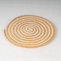 Set de table rond en corde de coton et raphia tressé à la main, motif sucette, pour table à manger, mariage, luxe