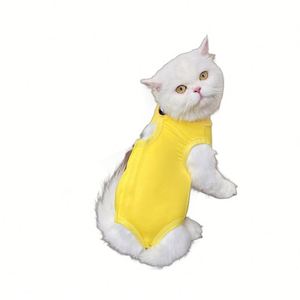 Chaleco de recuperación postoperatoria para gatos, anti-lamido, de poliéster, clásico, suave, de alta calidad, con patrón sólido, para todas las estaciones. - Product Image 6