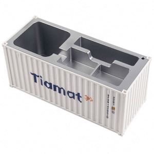 Organisateur de bureau personnalisé en ABS, porte-stylos en forme de conteneur d'expédition - Product Image 2