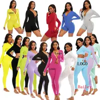 Long Sleeve Onesie with Butt Flap for Women, Cotton Pajamas