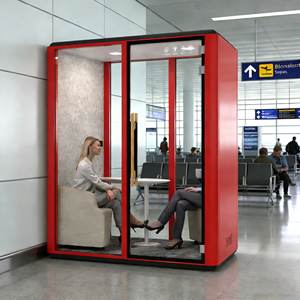 Moderne, verplaatsbare, geluidsdichte binnenpod voor 2 personen, milieuvriendelijk, geschikt als werkpod, geluidsdichte kantoor telefooncel, geluidsdichte cabine - Product Image 5