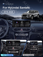 Aijia Grosir untuk HYUNDAI SANTAFE 2019-2020 LHD/RHD Texturing LHD RHD Android Car Android Player Frame Set Big Monitor Harness