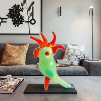Mini figurine d'oiseau animal en verre paon et perroquet au chalumeau pour la décoration de la maison
