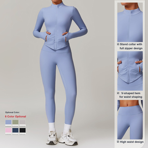 <span class=keywords><strong>Pantalon</strong></span> à jambes larges automne hiver personnalisé costume de sport en peluche décontracté vêtements d'entraînement en plein air vêtements chauds de yoga ensemble de fitness à manches longues pour femmes - Product Image 3