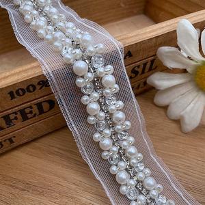 อุปกรณ์ตกแต่งหมวกประดับด้วยลูกปัดไข่มุกงานทำมือสำหรับตกแต่งหมวกแบบ DIY - Product Image 2