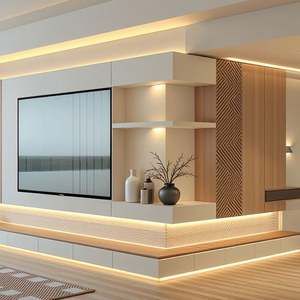 Système d'armoires de cuisine en bois massif de chêne sur mesure pour toute la maison, style moderne crème - Product Image 4