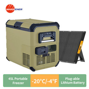 Réfrigérateur-congélateur portable 45L, batterie lithium rechargeable 340Wh, <span class=keywords><strong>panneau</strong></span> <span class=keywords><strong>solaire</strong></span> pliable 6-12h <span class=keywords><strong>pour</strong></span> le camping - Product Image 1