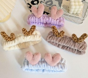 Nuovo stile inverno cervo angolo fasce elastiche per capelli peluche pino stretto viso fasce per capelli lavaggio fasce per le donne accessori per capelli - Product Image 3