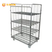 <span class=keywords><strong>Chariot</strong></span> jumbo à quatre côtés <span class=keywords><strong>de</strong></span> cage <span class=keywords><strong>de</strong></span> petit pain <span class=keywords><strong>de</strong></span> <span class=keywords><strong>transport</strong></span> pour le mouvement <span class=keywords><strong>de</strong></span> vêtement - Product Image 3
