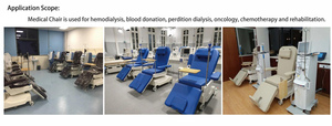 Chaise de dialyse électrique YD-410 pour le don de sang d'hémodialyse chaise d'hôpital de dialyse de perdition quatre moteurs - Product Image 5