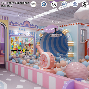 <span class=keywords><strong>Piscine</strong></span> à balles avec toboggan et balles pour bébés et tout-petits, aire de jeux souple avec blocs de mousse, tapis et balles colorées, fosse à mousse CE ASTM - Product Image 1