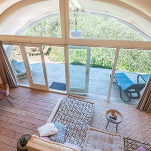 <span class=keywords><strong>Tente</strong></span> de luxe moderne en forme de coquille, unité d'hôtel de glamping avec salle de bain complète - Product Image 5