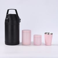 BORGE Bouteille isotherme à double paroi en acier inoxydable de grande capacité 2l 2.5l 3l, thermos pour l'extérieur, pot à café