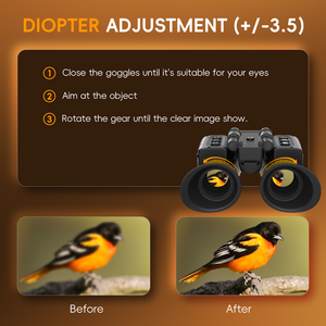 Jumelles de vision nocturne numériques infrarouges HD <span class=keywords><strong>KAISHI</strong></span>, dernière génération, 4K, vision nocturne totale, zoom numérique 8X, étanches, 7 niveaux de luminosité - Product Image 3