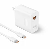 Pengisi Daya Universal 100W USB A/C Port Adaptor SuperCharge Kabel Tipe C Kompatibel Untuk Huawei Pura 70 80 Ultra Mate 70 60 P60