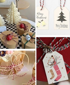 Cuerda de algodón de 2mm de doble color, cuerda de algodón de <span class=keywords><strong>2</strong></span> hebras para manualidades DIY, envoltura de regalo, embalaje de Navidad, colgante de pared RC06261129 - Product Image 6