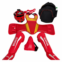 Ensemble de protection de haute qualité pour le Muay Thai, en cuir PU et mousse EPE, kit d'entraînement complet pour le corps, protège-tibias, protège-tête, boxe