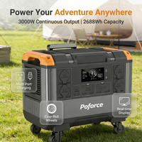 Générateur d'énergie solaire hors réseau de 3000 watts 2688 Wh, station d'alimentation portable de secours avec panneau solaire de charge