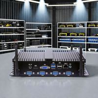 Hxxktouch-Caja sin ventilador para PC, dispositivo compacto I3 i5 i7, Dual Ethernet, LAN SIM, wifi, 16GB, cuádruple mini ordenador industrial