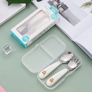 Cubiertos de Acero Inoxidable 304 para Bebés, Juego de 2 Piezas, Tenedor y Cuchara con Estuche Portátil, Juego de Cubiertos para Niños - Product Image 5