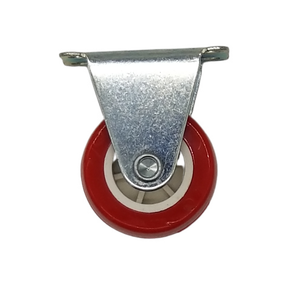 Top-platz Produkte Flache Platte Durable Red 1,5 2 2,5 3 Zoll PVC Licht Duty Kleine Industrie Caster Räder - Product Image 2