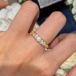 แหวนกาแล็กซี่ประดับเพชรเต็มวง สไตล์วินเทจอิตาลี เงินแท้ S925 ฝังเพชร งานฝีมือขัดเงาสุดหรู - Product Image 4