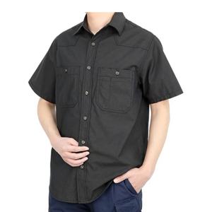 Chemises de travail pour hommes à manches courtes boutonnées, coupe <span class=keywords><strong>d</strong></span>écontractée légère, 100% chambray C, extra-douces, avec poches utilitaires, pour l'<span class=keywords><strong>été</strong></span> - Product Image 2