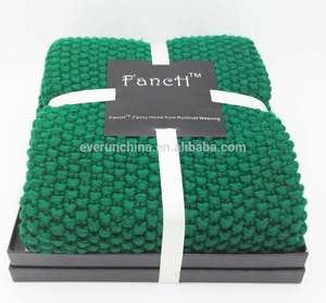 50cf96 100% algodón 100% acrílico 100% lana Mohair hecho a mano Chunky Cable tejido piel sintética <span class=keywords><strong>Sherpa</strong></span> manta trasera - Product Image 3