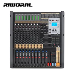 TFB-12 New model 12 channels main out-put audio mixer effect sound mixer dj console usb interface controller