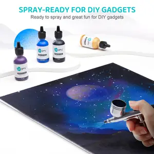 DIY Painting Customize Logo 24 Colors Non Toxic Water-based Acrylic Spray Paint For Airbrush Gun Painting