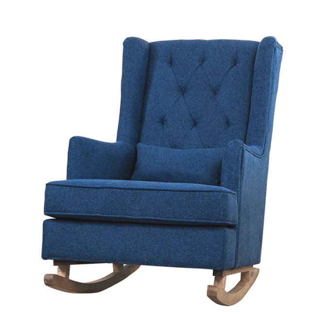 Cheap price Wooden armchair rocking chair with ottoman