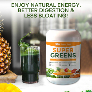 Hữu cơ 50 thực phẩm uống hỗn hợp xoài dứa hương vị hoang dã-trồng chiết xuất thảo dược bao gồm lúa mì cỏ Probiotics sợi bột - Product Image 3