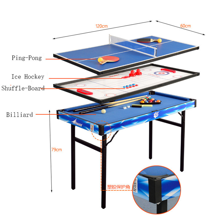 Ping-pong 4 Em 1 Combo Bilhar Tenis Mesa De Pingpong Ping Pong Pool Air Hockey Dinning Mesas De Tênis De Mesa Interior Dobrável