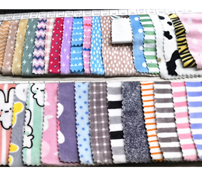 Warp Knitted Customized One Side Baby Cartoon Printed Super Soft Spandex Velboa Fabric