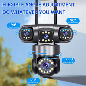 5MP 8MP HD hogar al aire libre impermeable cámara de seguridad 3K cuatro lentes cuatro pantallas inalámbrico WiFi red CCTV Cámara Control remoto - Product Image 5