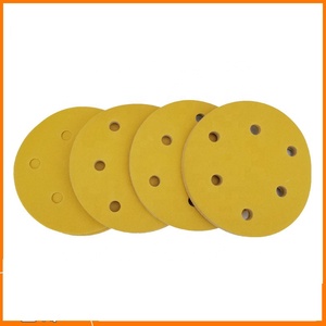 Disques abrasifs, 5 pouces, 6 trous, 100 MM, <span class=keywords><strong>60</strong></span> à 125 trous, en papier de verre or, pour métal et automobile, ATPRO, 600 pièces - Product Image 4