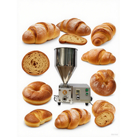 Petite machine automatique de remplissage et de dépose pour crème, confiture, desserts, beignets, mousses, gâteaux, beignets au beurre et cupcakes, et de décoration par injection et glaçage