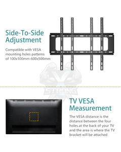 Heavy Duty Low Profile <strong>TV</strong> <strong>Bracket</strong> 75KG Capacity 27mm from Wall Fits 32-80 <strong>Inch</strong> <strong>TVs</strong> VESA 600x500 Competitive Price Fast Shipping - Product Image 4