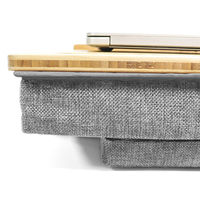 Support d'ordinateur portable multifonctionnel 3-en-1 en bambou avec tablette et support de téléphone pour étudiants et joueurs