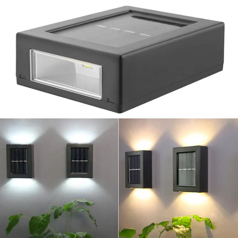 2022 Amazon Mini Up Down Light applique solari lampade da parete a LED impermeabili per illuminazione da giardino lampada per <span class=keywords><strong>cortile</strong></span> da giardino