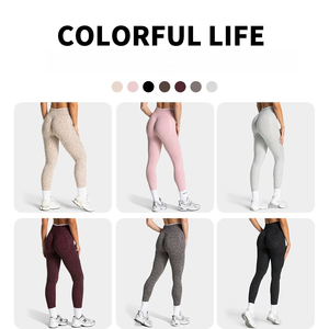 Nouveaux Leggings <span class=keywords><strong>de</strong></span> Sport Imprimés Effet Fesses Galbées Sans Coutures pour Femmes - Product Image 4