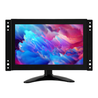 Moniteur LCD TFT IPS industriel de 9 pouces, boîtier métallique, entrée HDMI VGA AV BNC USB, montage VESA, haut-parleur intégré, tactile en option