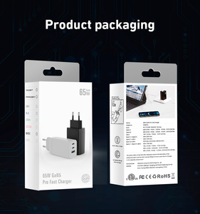 Allemagne <span class=keywords><strong>Italie</strong></span> France Plug 65W EU 3 Port GaN Chargeur USB Fast Charger Block pour iPhone 14/15/16 Pro Max - Product Image 5