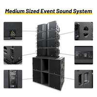 Altavoz Activo para Conciertos Big Line Array K212 con Doble Subwoofer KS28 de 12 Pulgadas
