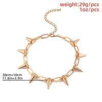 Nuevo Collar Gargantilla Punk Gótico Hecho a Mano para Mujer, Joyería Exagerada con Púas y Remaches Estilo Rock