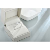 Derniers bijoux en argent 925 personnalisés Bague de fiançailles en zircone de haute qualité pour femmes