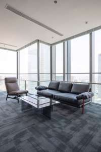 Ensemble de canapés de bureau <span class=keywords><strong>Chesterfield</strong></span> en bois massif, design moderne de haute qualité avec couverture en tissu, base en métal pour le bâtiment - Product Image 4