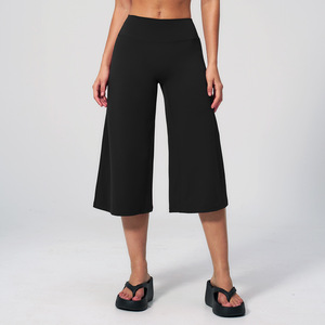 <span class=keywords><strong>Pantalon</strong></span> de yoga évasé pour <span class=keywords><strong>femme</strong></span>, taille élastique, contrôle du ventre, coupe ajustée, respirant, décontracté, pour l'entraînement, printemps - Product Image 3